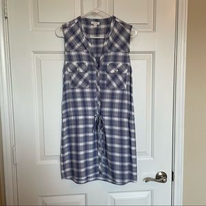 Soft Joie Plaid Drawstring Dress Size XXS